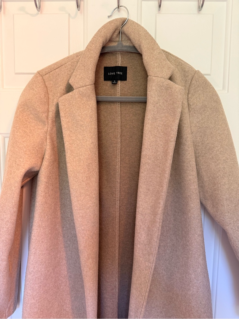 Love Tree Tan Open-Front Trench Coat